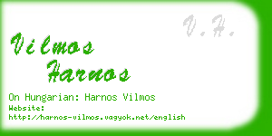 vilmos harnos business card